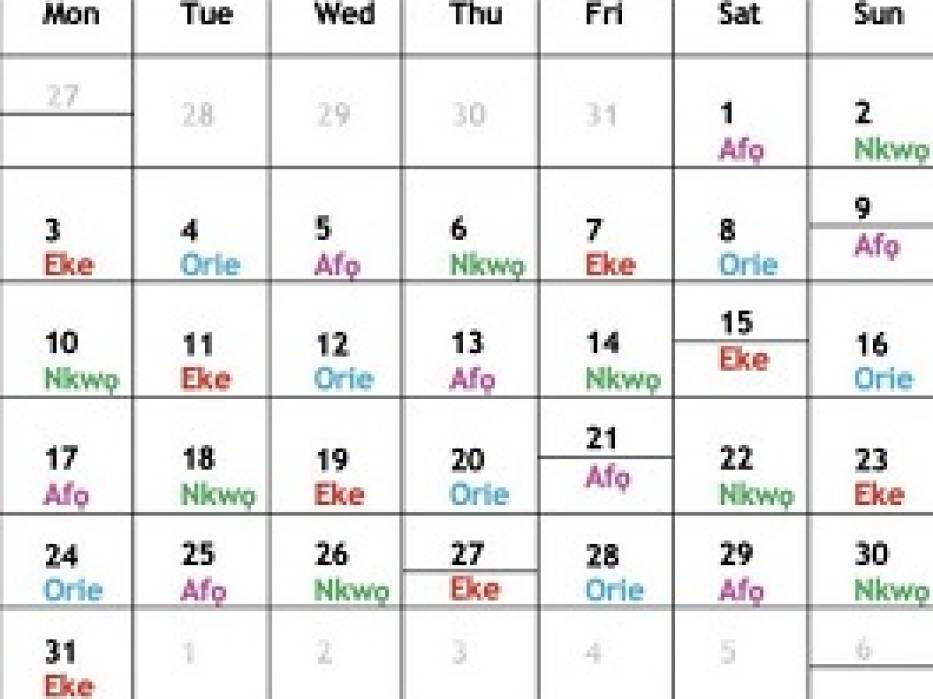 Igbo calendar: the most accurate world calendar